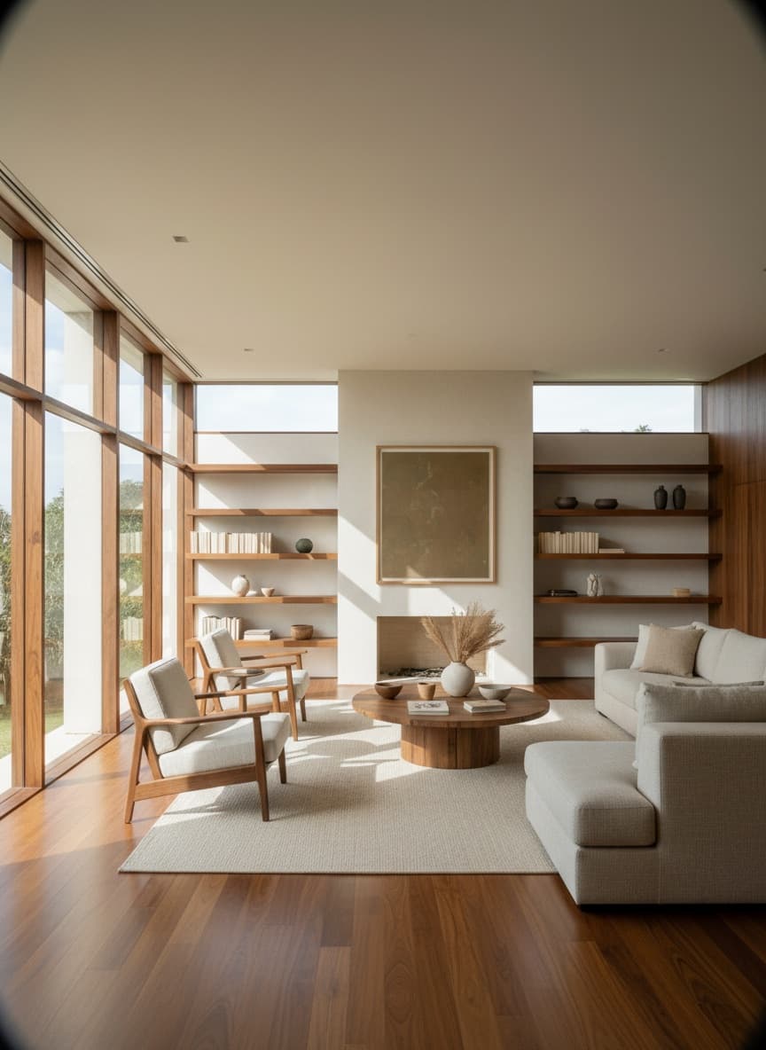 Sala de estar com luz natural